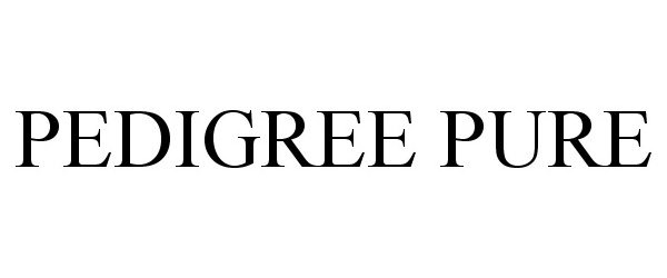 Trademark Logo PEDIGREE PURE