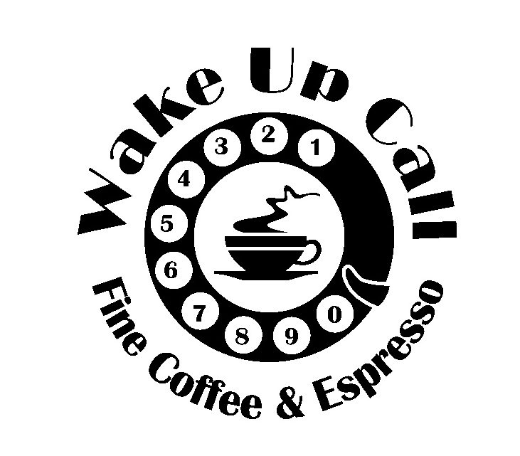 Trademark Logo WAKE UP CALL FINE COFFEE &amp; EXPRESSO 1 2 3 4 5 6 7 8 9 0