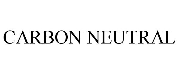 Trademark Logo CARBON NEUTRAL