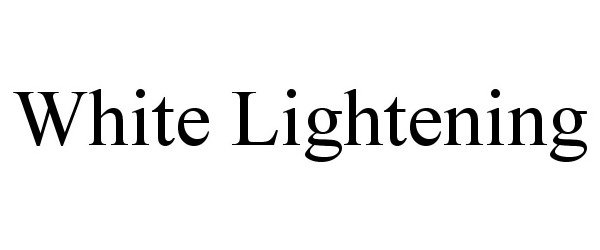 Trademark Logo WHITE LIGHTENING