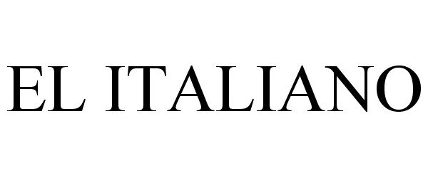 Trademark Logo EL ITALIANO