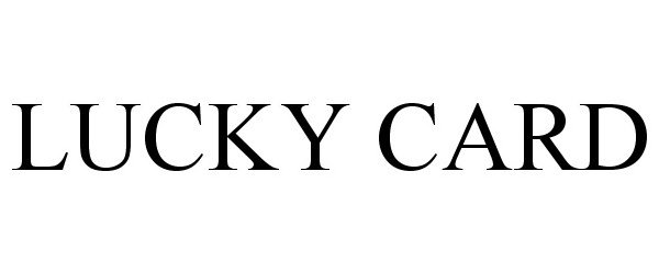 Trademark Logo LUCKY CARD