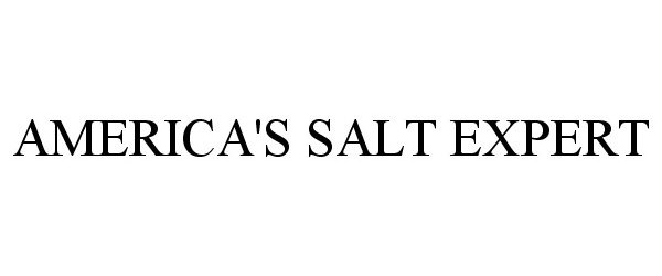Trademark Logo AMERICA'S SALT EXPERT