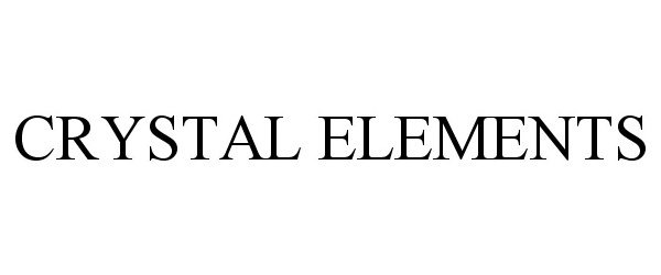 Trademark Logo CRYSTAL ELEMENTS