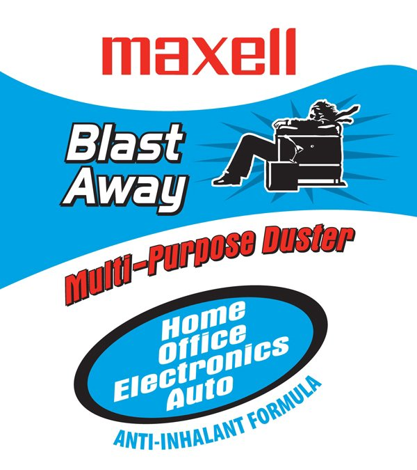  BLAST AWAY MAXELL MULTI-PURPOSE DUSTER HOME OFFICE ELECTRONICS AUTO ANTI-INHALANT FORMULA