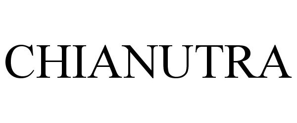 Trademark Logo CHIANUTRA