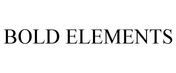 Trademark Logo BOLD ELEMENTS