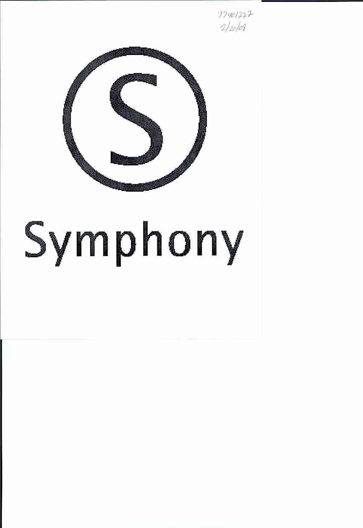  S SYMPHONY