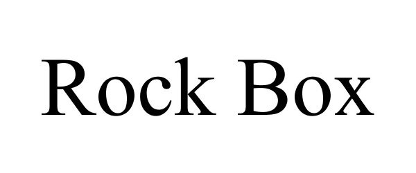 Trademark Logo ROCK BOX