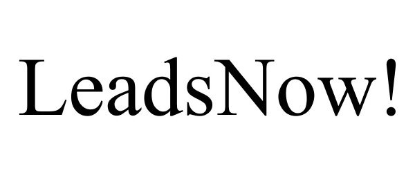 Trademark Logo LEADSNOW!