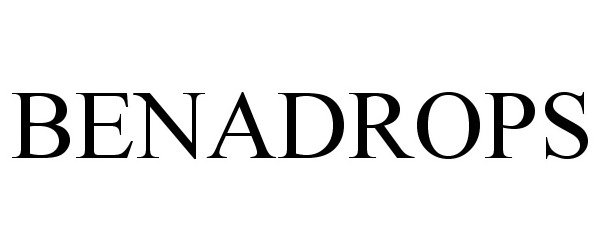 Trademark Logo BENADROPS