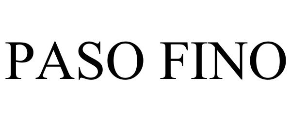 Trademark Logo PASO FINO