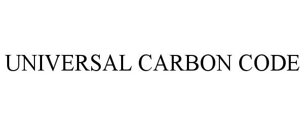  UNIVERSAL CARBON CODE