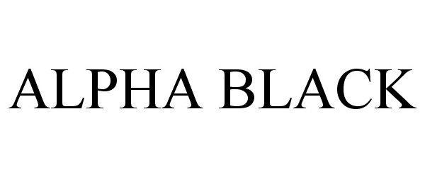 Trademark Logo ALPHA BLACK