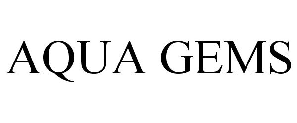 Trademark Logo AQUA GEMS