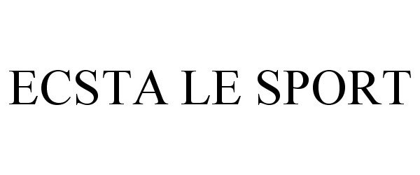 Trademark Logo ECSTA LE SPORT
