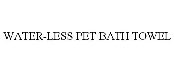 Trademark Logo WATER-LESS PET BATH TOWEL