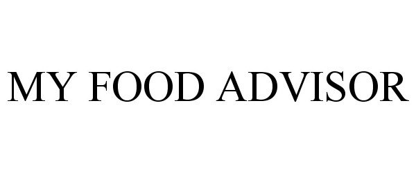 Trademark Logo MY FOOD ADVISOR