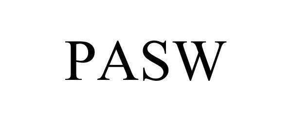 Trademark Logo PASW
