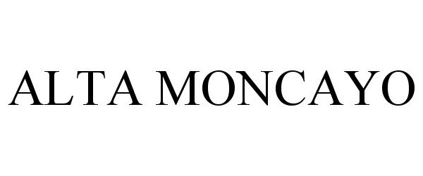 Trademark Logo ALTA MONCAYO