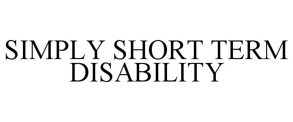  SIMPLY SHORT TERM DISABILITY