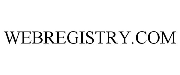Trademark Logo WEBREGISTRY.COM