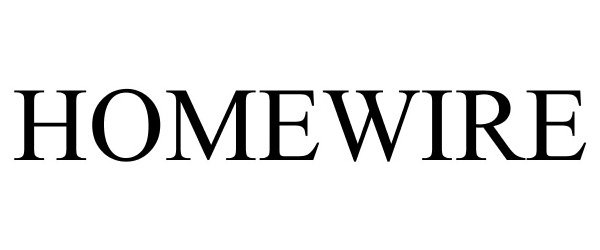 Trademark Logo HOMEWIRE