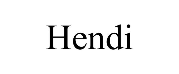 Trademark Logo HENDI