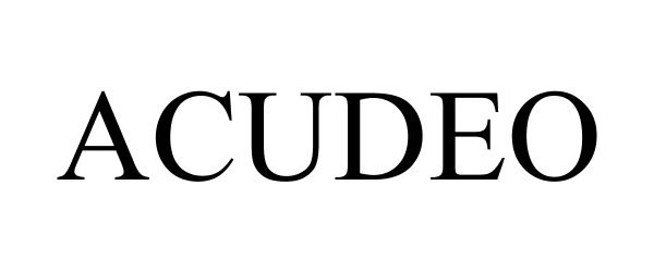 Trademark Logo ACUDEO