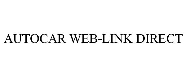 Trademark Logo AUTOCAR WEB-LINK DIRECT