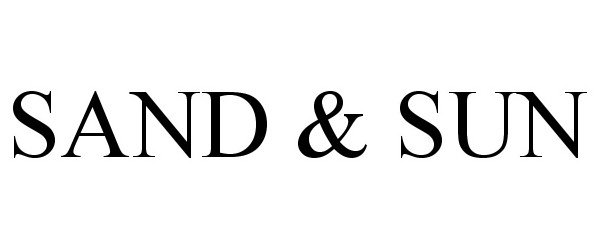 Trademark Logo SAND &amp; SUN