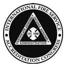 Trademark Logo INTERNATIONAL FIRE SERVICE ACCREDITATION CONGRESS CERTIFICATE ASSEMBLY DEGREE ASSEMBLY ADMINISTRATION EST. 1990