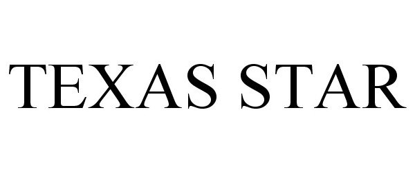 Trademark Logo TEXAS STAR