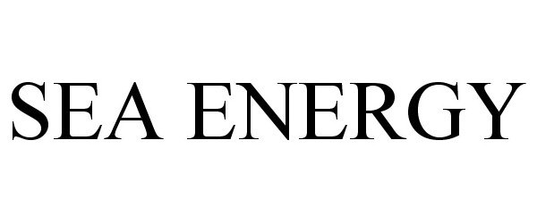 Trademark Logo SEA ENERGY