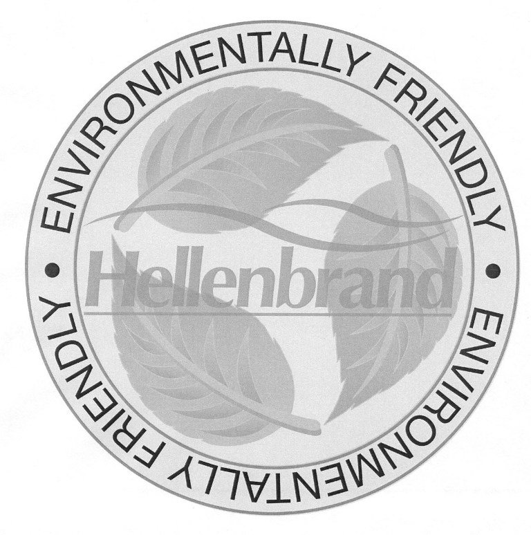 Trademark Logo HELLENBRAND Â· ENVIRONMENTALLY FRIENDLY Â· ENVIRONMENTALLY FRIENDLY