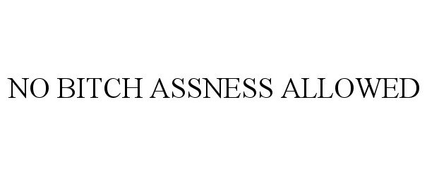 Trademark Logo NO BITCH ASSNESS ALLOWED