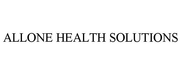  ALLONE HEALTH SOLUTIONS