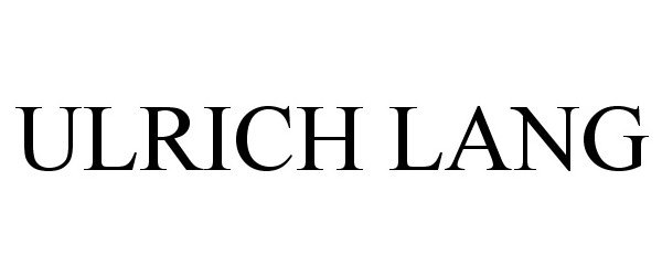 Trademark Logo ULRICH LANG