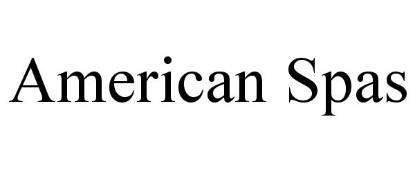 Trademark Logo AMERICAN SPAS