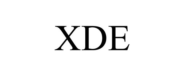 Trademark Logo XDE