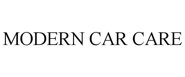 Trademark Logo MODERN CAR CARE