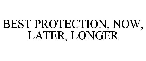 Trademark Logo BEST PROTECTION, NOW, LATER, LONGER