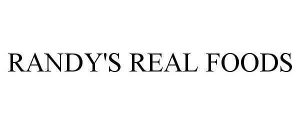 Trademark Logo RANDY'S REAL FOODS