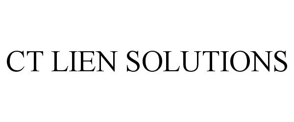 Trademark Logo CT LIEN SOLUTIONS