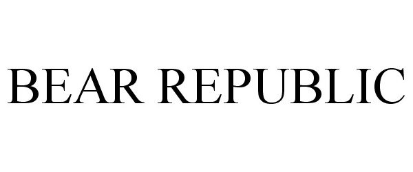 Trademark Logo BEAR REPUBLIC