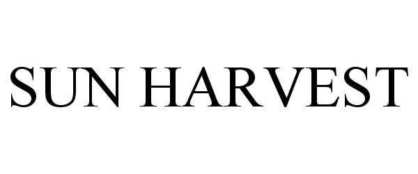 Trademark Logo SUN HARVEST