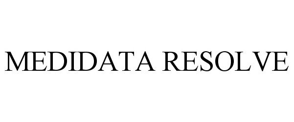 MEDIDATA RESOLVE