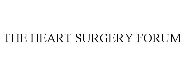  THE HEART SURGERY FORUM