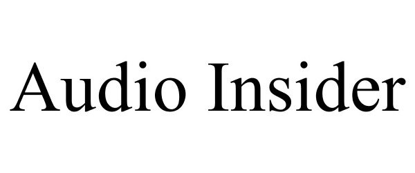  AUDIO INSIDER