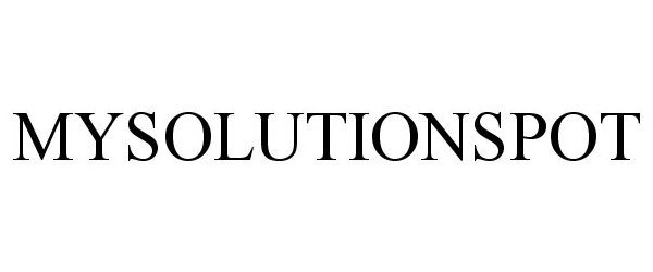 Trademark Logo MYSOLUTIONSPOT